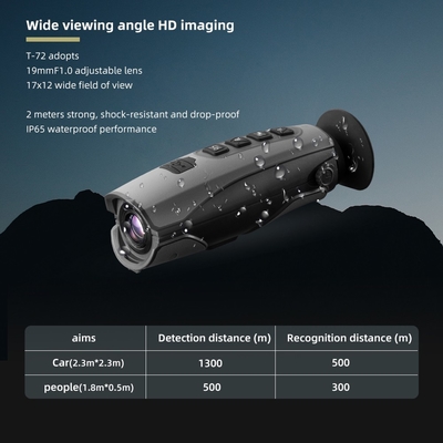 Tonalizador térmico infravermelho Handheld T-72 384x288 dos óculos de proteção da visão noturna
