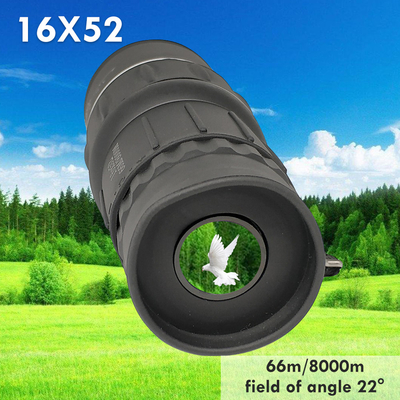o zumbido 16x52 que caminha o telescópio do monocular, sistema ótico duplo do foco do monocular 16x52 zumbe telescópio