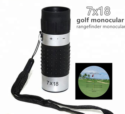 Telescópio 7x18 do monocular do bolso do Rangefinder com o retículo para esportes exteriores do golfe