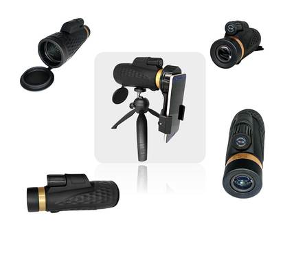 telescópio do telefone celular do monocular de 18x62 HD Bak4 para a ornitologia de viagem das crianças