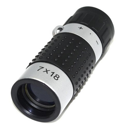 monocular do espaço da distância do golfe 7x18 prata preta de 163m/de 489ft