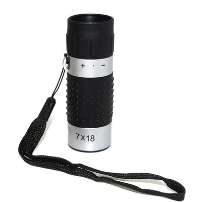 monocular do espaço da distância do golfe 7x18 prata preta de 163m/de 489ft