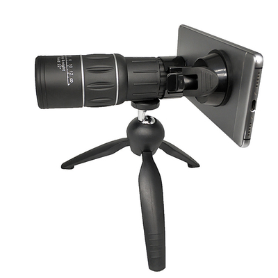 sistema ótico duplo do foco do zumbido portátil de Smartphone do monocular do telescópio 16x52