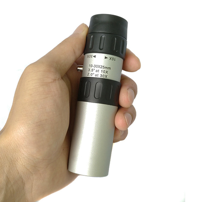 telescópio Handheld do monocular 10-30x25, monocular ajustável do zumbido da lente de FMC